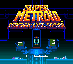 Super Metroid Redesign - Axeil Edition Title Screen